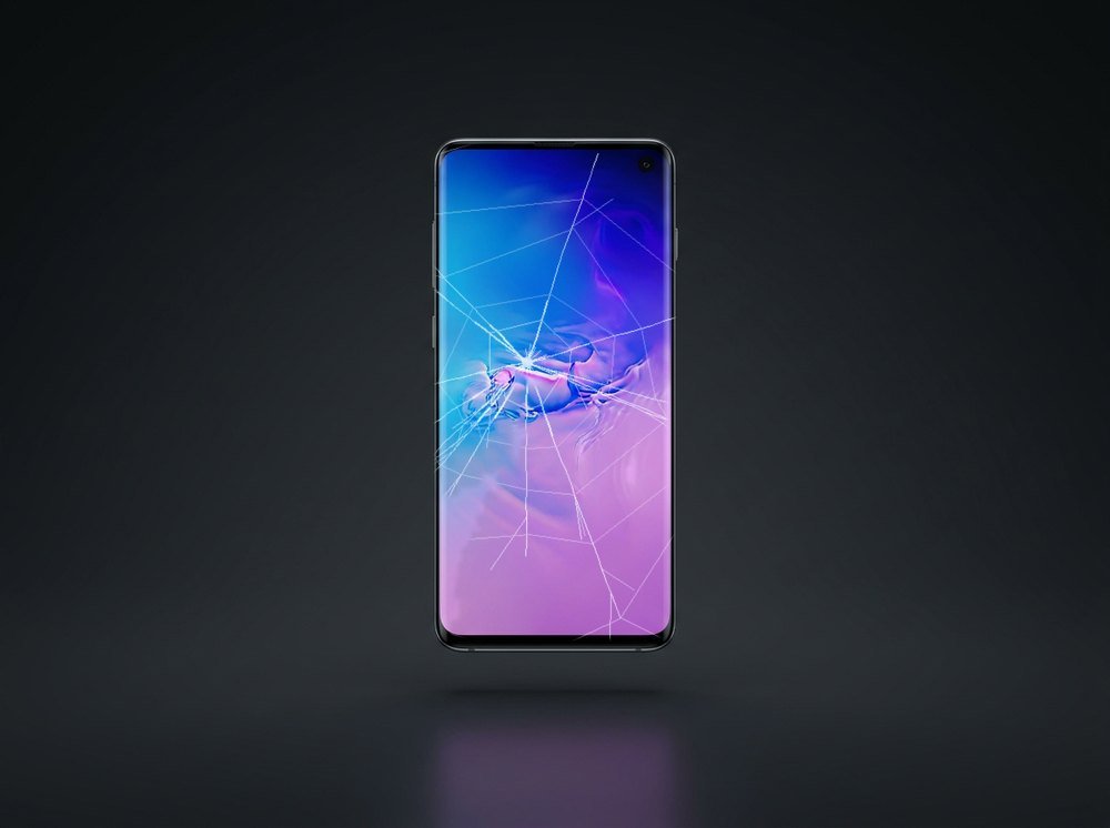 Samsung Galaxy à l’écran fissuré