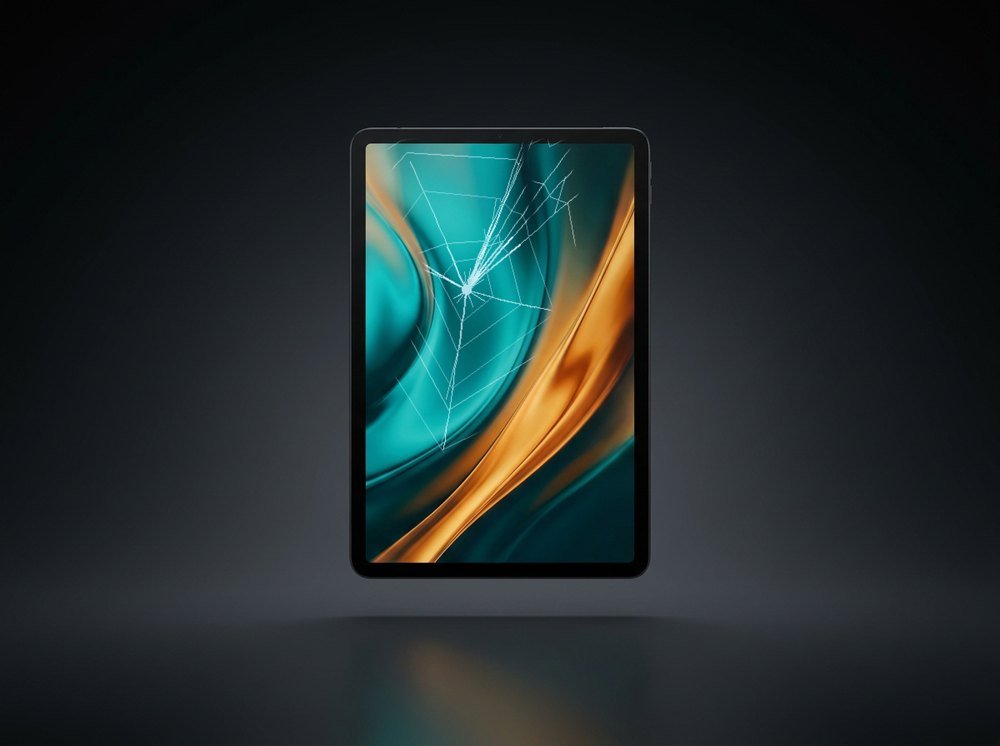Tablette à l’écran cassé
